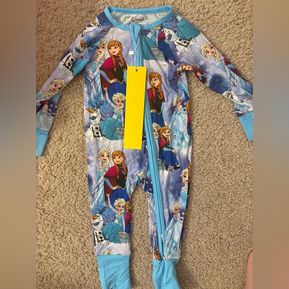 Weiwei frozen bamboo zippy size 3-6 months NWT